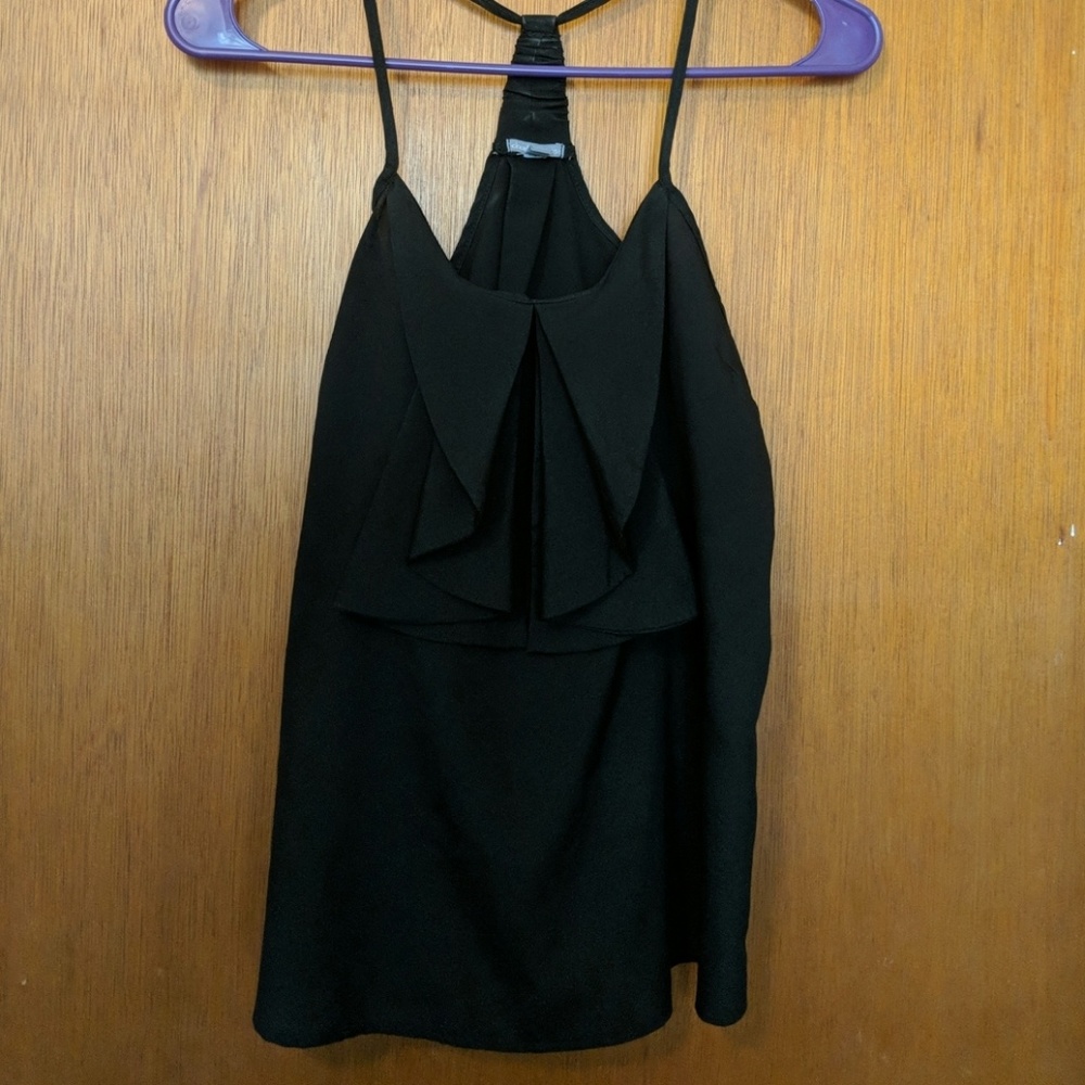 Black sleeveless top